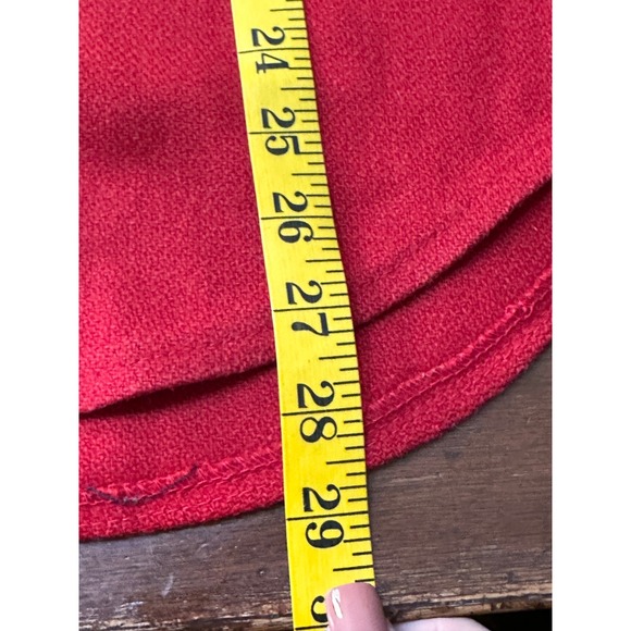 CHAPS Vintage Red Wool Hunting Shirt Suede Shoulder Elbow Patches Men SZ44R RARE - Picture 12 of 13